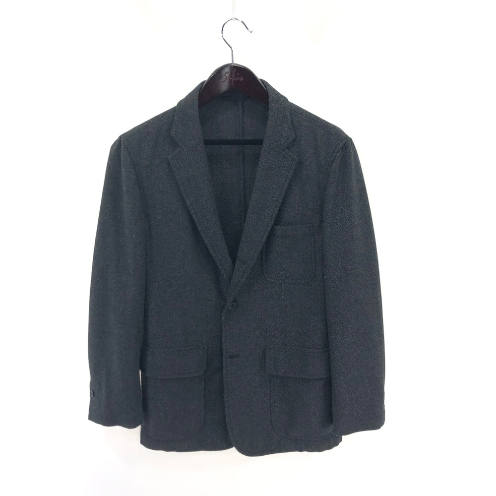 SAKS FIFTH AVE L Large Sport Coat Jacket Black NEW